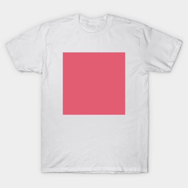 Solid Guava Orange Pink Monochrome Minimal Design T-Shirt by HiddenPuppets